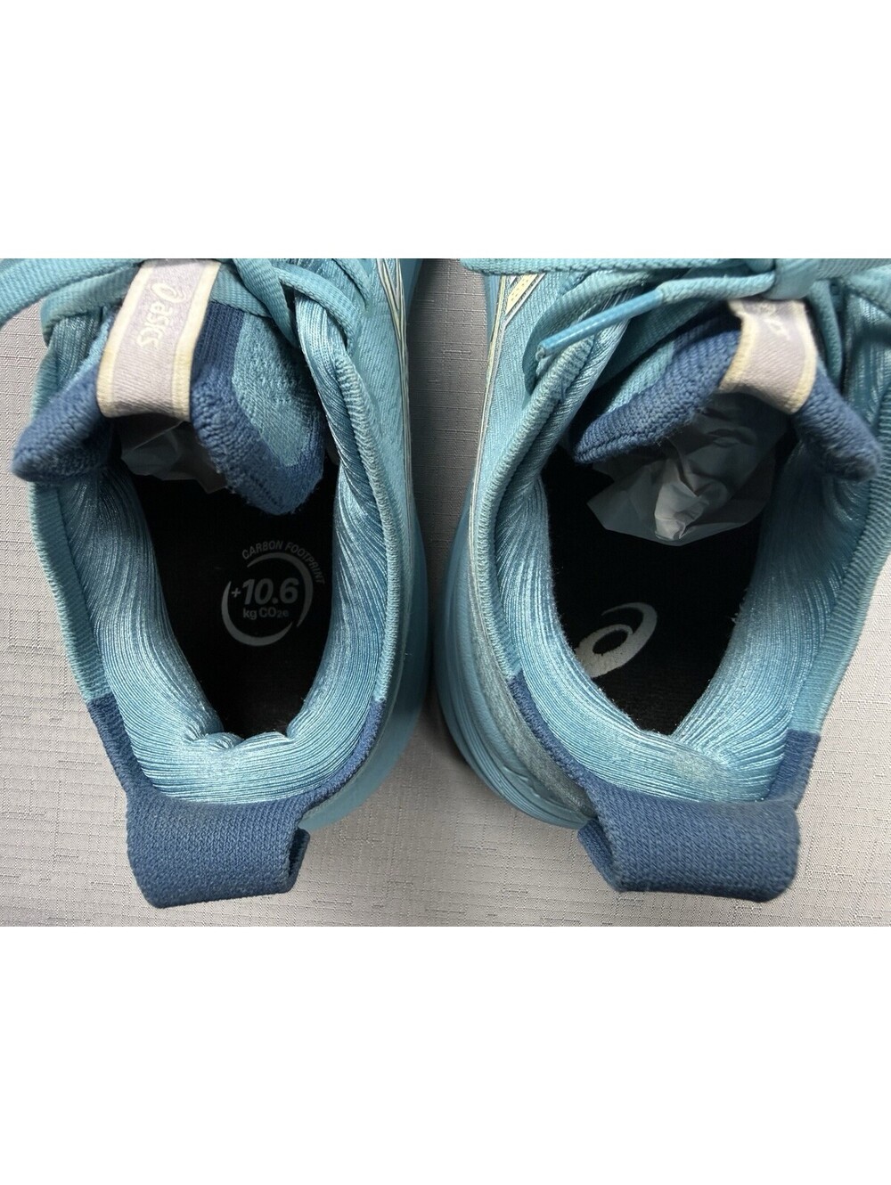ASICS Gel-Nimbus 27 Running Shoes Size Womens US 9 1/2 Stillwater/Cream (Blue) - Picture 6 of 9